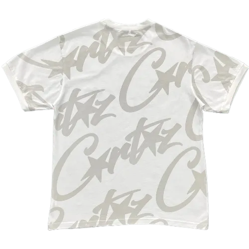 corteiz tee Alcatraz full print white gray thumbnail 2