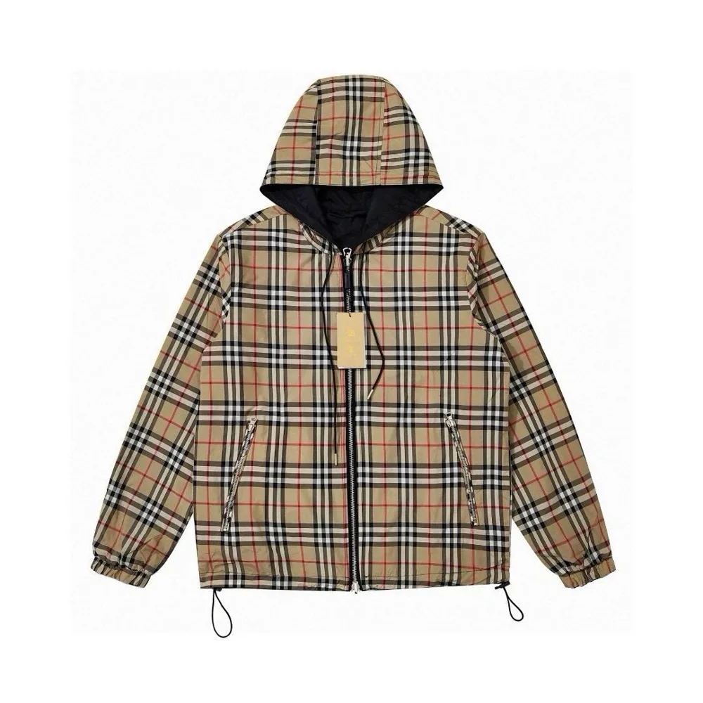 Burberry-Style Check Reversible Jacket - Image 1