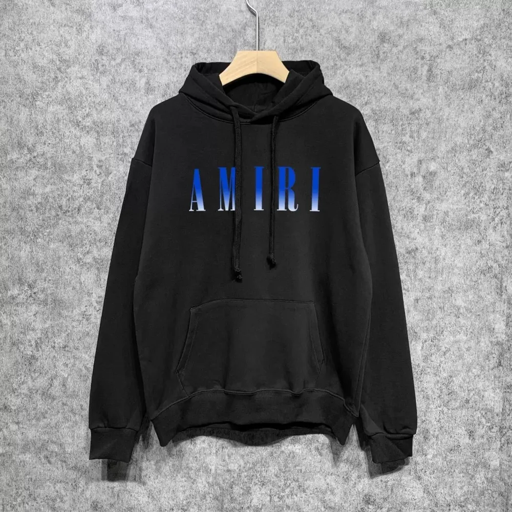 Amiri-Style Gradient Logo Hoodie